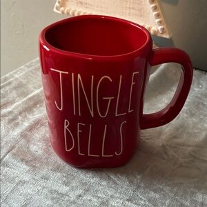 Rae Dunn Red Jingle Bells Mug